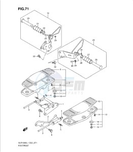 VLR1800 drawing FOOTREST (VLR1800UFL1 E19)