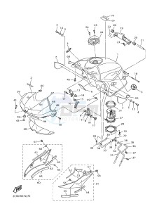 YZF-R6 600 R6 (2CXA) drawing FUEL TANK