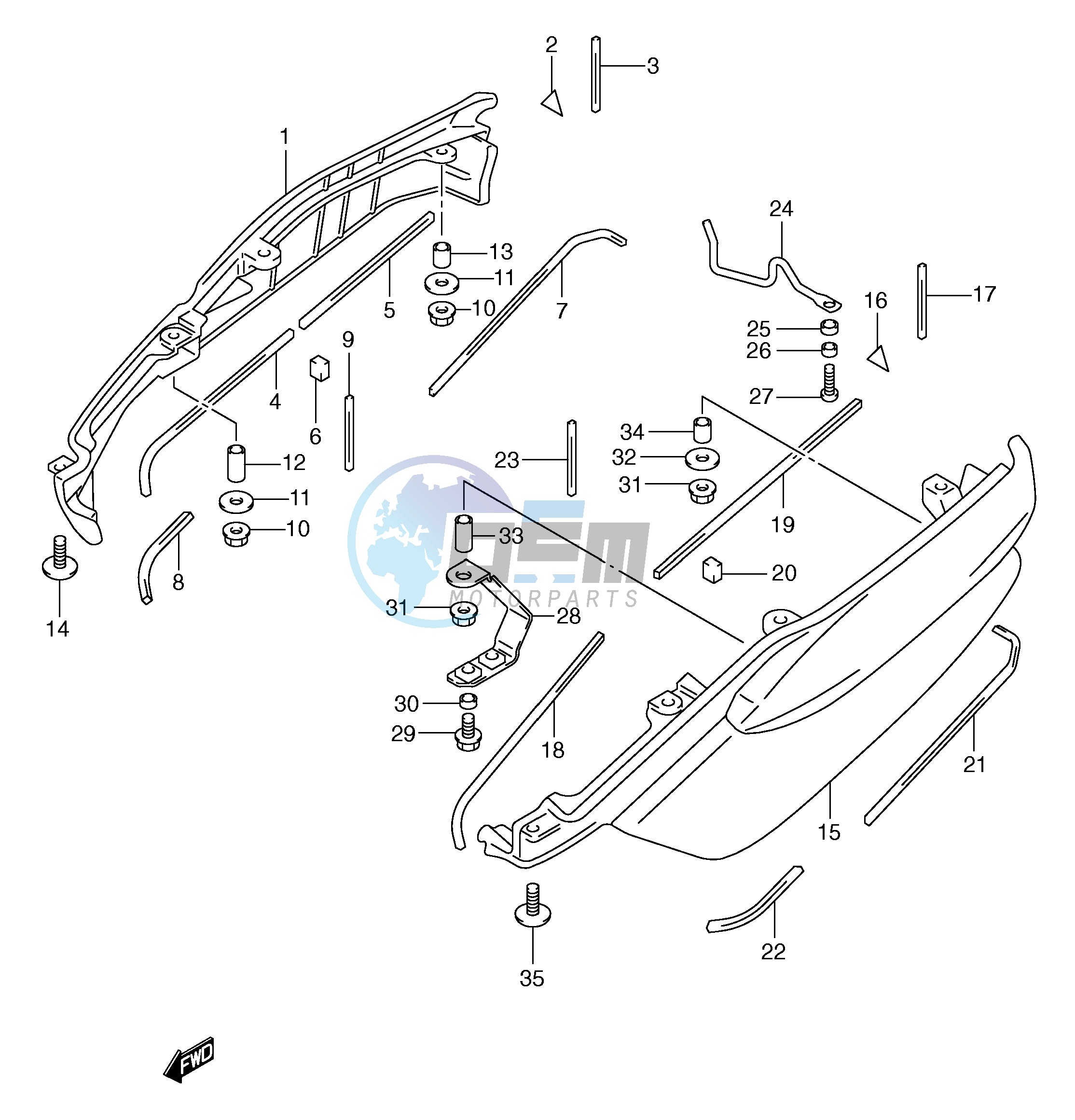 PILLION RIDER HANDLE (SIDE)(MODEL W X Y)