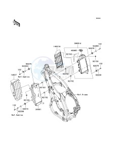 KX 450 E (KX450F MONSTER ENERGY) (E9FA) E9F drawing RADIATOR