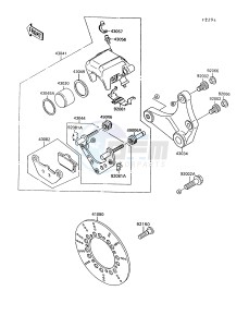 VN 1500 A [VULCAN 88] (A6-A9) [VULCAN 88] drawing REAR BRAKE