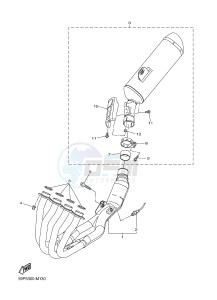 FZ8-NA FZ8 (NAKED, ABS) 800 FZ8-N ABS (59P8) drawing EXHAUST