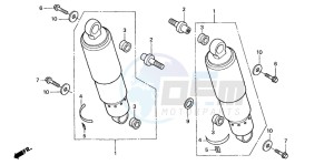 VTX1300S drawing REAR CUSHION