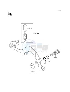 KX450F KX450FEF EU drawing Brake Pedal