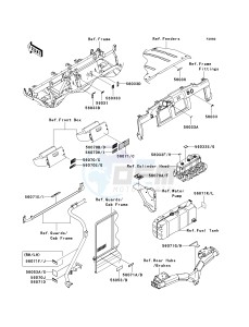 KAF 950 G [MULE 4010 TRANS4X4 DIESEL] (G9F-GAF) G9F drawing LABELS