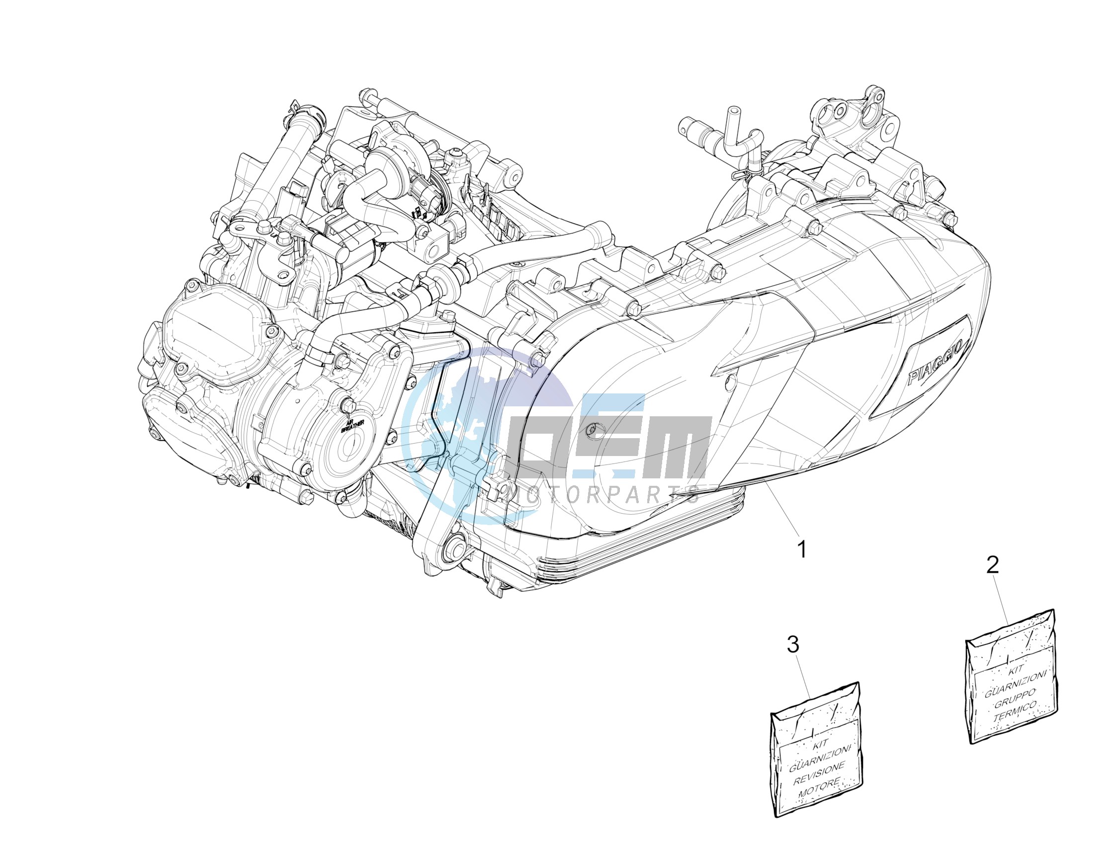 Engine, assembly