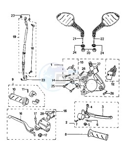 SPEEDAKE - 50 cc drawing FRONT BRAKE CALIPER BREMBO