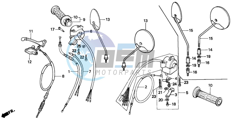 HANDLE LEVER/SWITCH/CABLE (C50P/C50T)