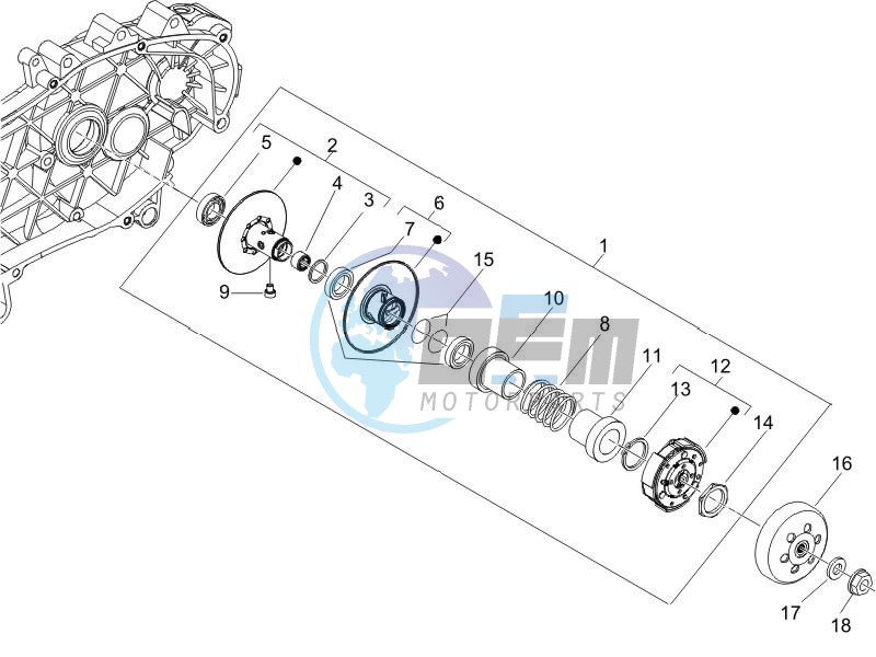 Driven pulley