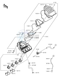 Z1000SX ZX1000WHF XX (EU ME A(FRICA) drawing Air Cleaner