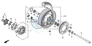 GL1500A GOLDWING ASPENCADE drawing REAR WHEEL