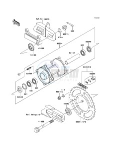 KX85 / KX85 II KX85A6F EU drawing Rear Hub