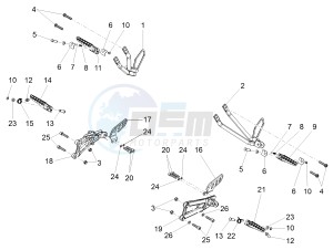 RS 125 Replica E4 ABS (EMEA) drawing Foot rests