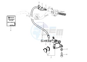 ICE 50 drawing FRONT BRAKE SYSTEM