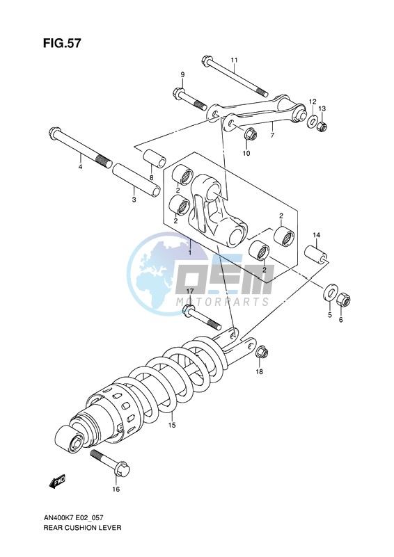 REAR CUSHION LEVER