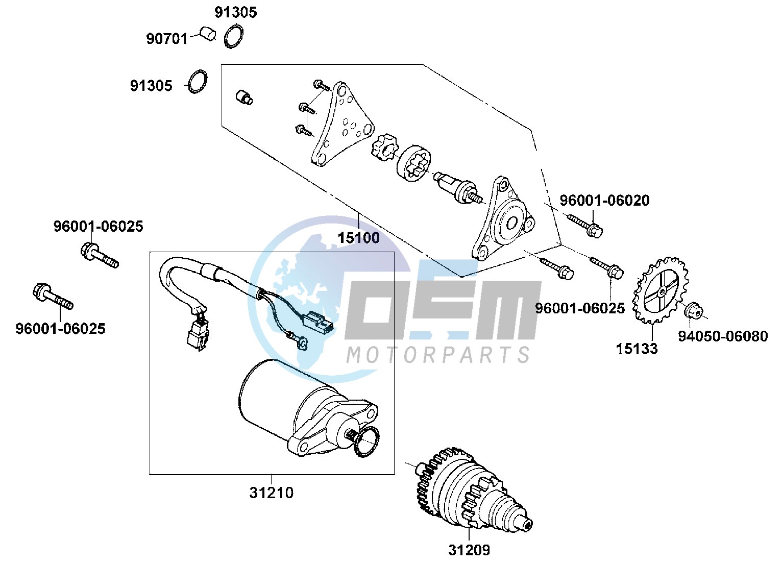 Starting motor