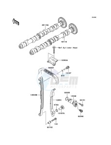 Z1000_ABS ZR1000C7F FR GB XX (EU ME A(FRICA) drawing Camshaft(s)/Tensioner