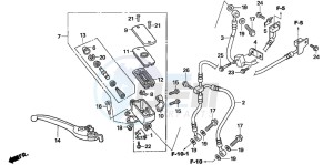 CBF600S drawing FR. BRAKE MASTER CYLINDER (CBF600SA6/NA6)