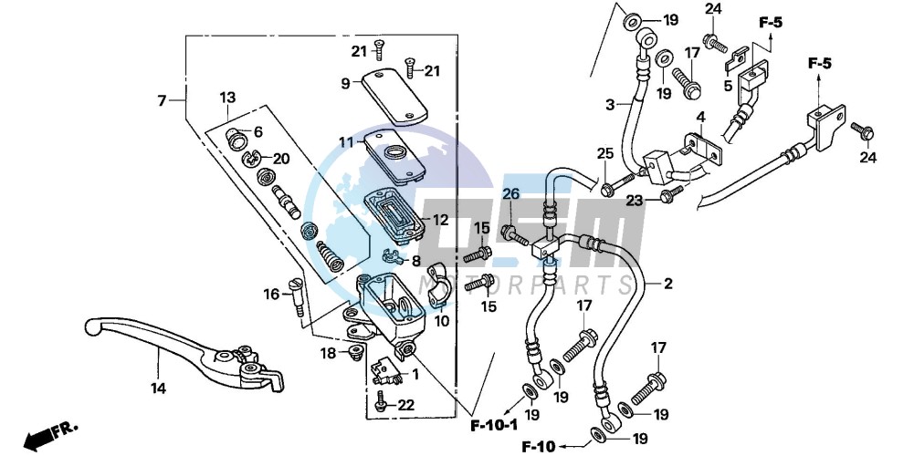 FR. BRAKE MASTER CYLINDER (CBF600SA6/NA6)