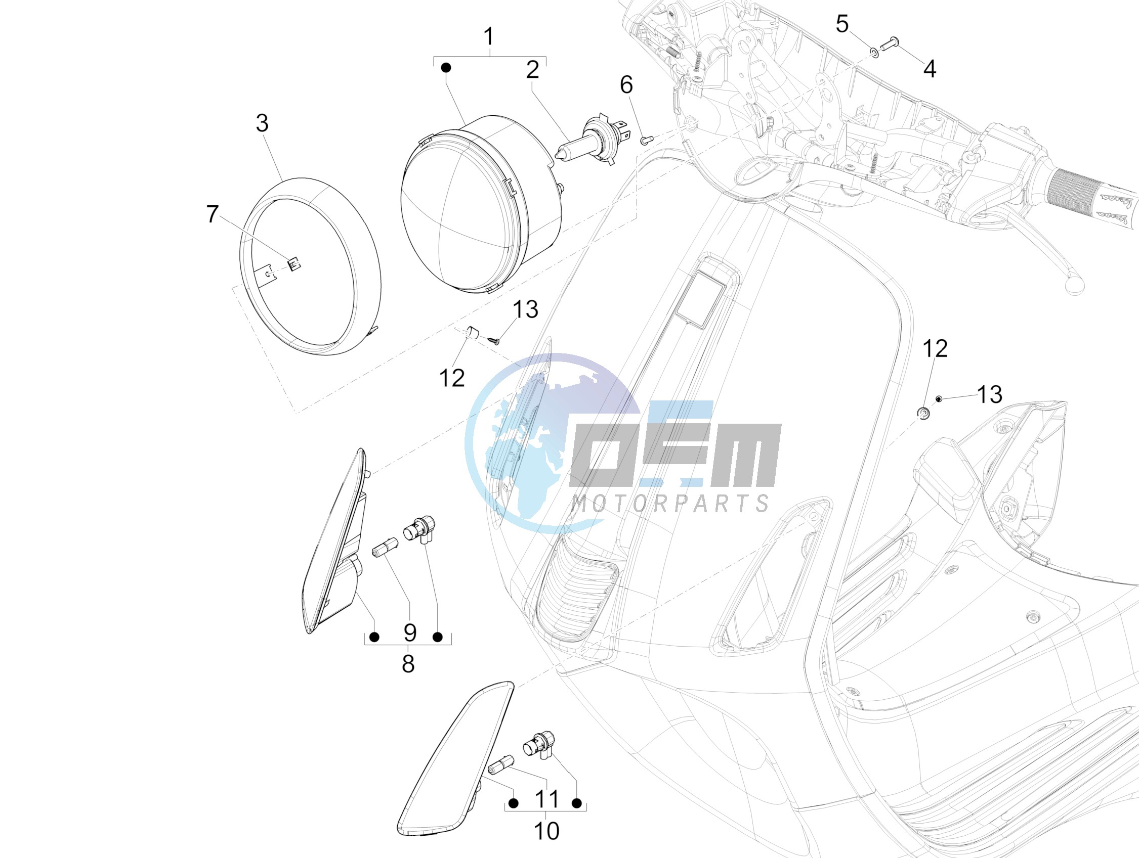 Front headlamps - Turn signal lamps