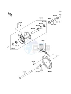 KLX250 KLX250S9F GB XX (EU ME A(FRICA) drawing Rear Hub