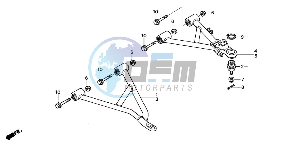 FRONT ARM (TRX350TM/TE)