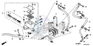 NSS125ADF Forza 125 - NSS125AD UK - (E) drawing FRONT BRAKE MASTER CYLINDER (ABS)