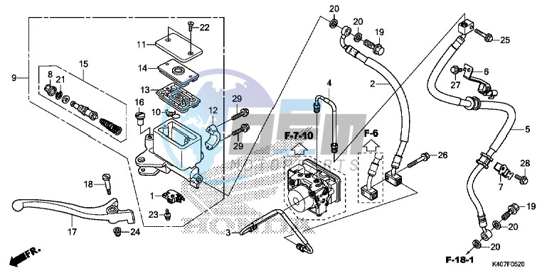 FRONT BRAKE MASTER CYLINDER (ABS)