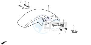 VF750C2 drawing FRONT FENDER