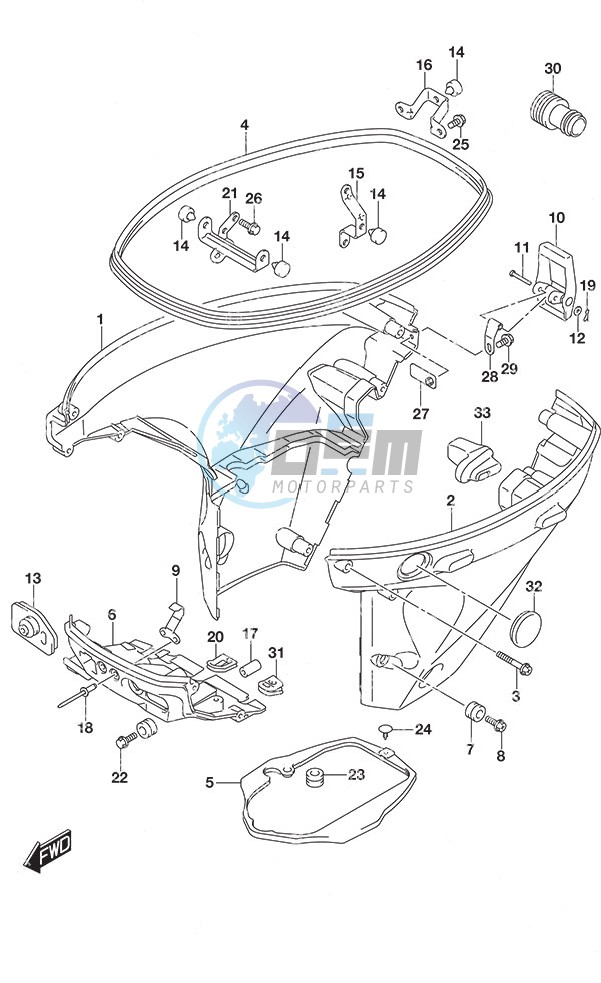 Side Cover Tiller Handle w/Power Tilt