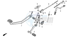 CB250 NIGHTHAWK drawing PEDAL