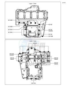 Z1000SX_ABS ZX1000MGF FR GB XX (EU ME A(FRICA) drawing Crankcase Bolt Pattern