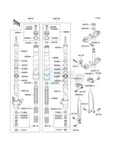 KX 85 A [KX85 MONSTER ENERGY] (A6F - A9FA) A8F drawing FRONT FORK -- A7F - A9FA- -