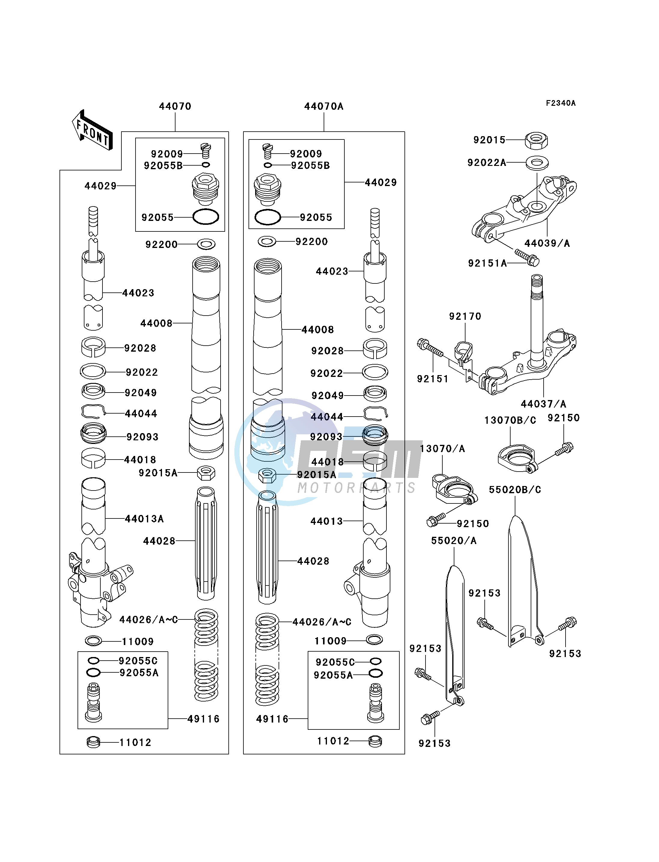 FRONT FORK -- A7F - A9FA- -