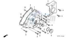 CBR125RWA France - (F / BLA CMF) drawing LEFT CRANKCASE COVER