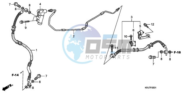 REAR BRAKE PIPE (FES125)(FES150)