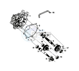 JET 14 125I/X8A L7 drawing MISSION CASE - DRIVE SHAFT