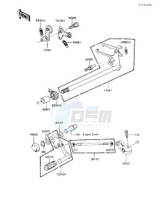 EX 305 B [GPZ 305] (B1) [GPZ 305] drawing GEAR CHANGE MECHANISM