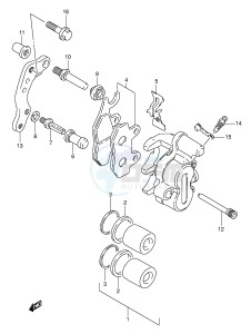 DR350 (E1) drawing FRONT CALIPER (MODEL L M)