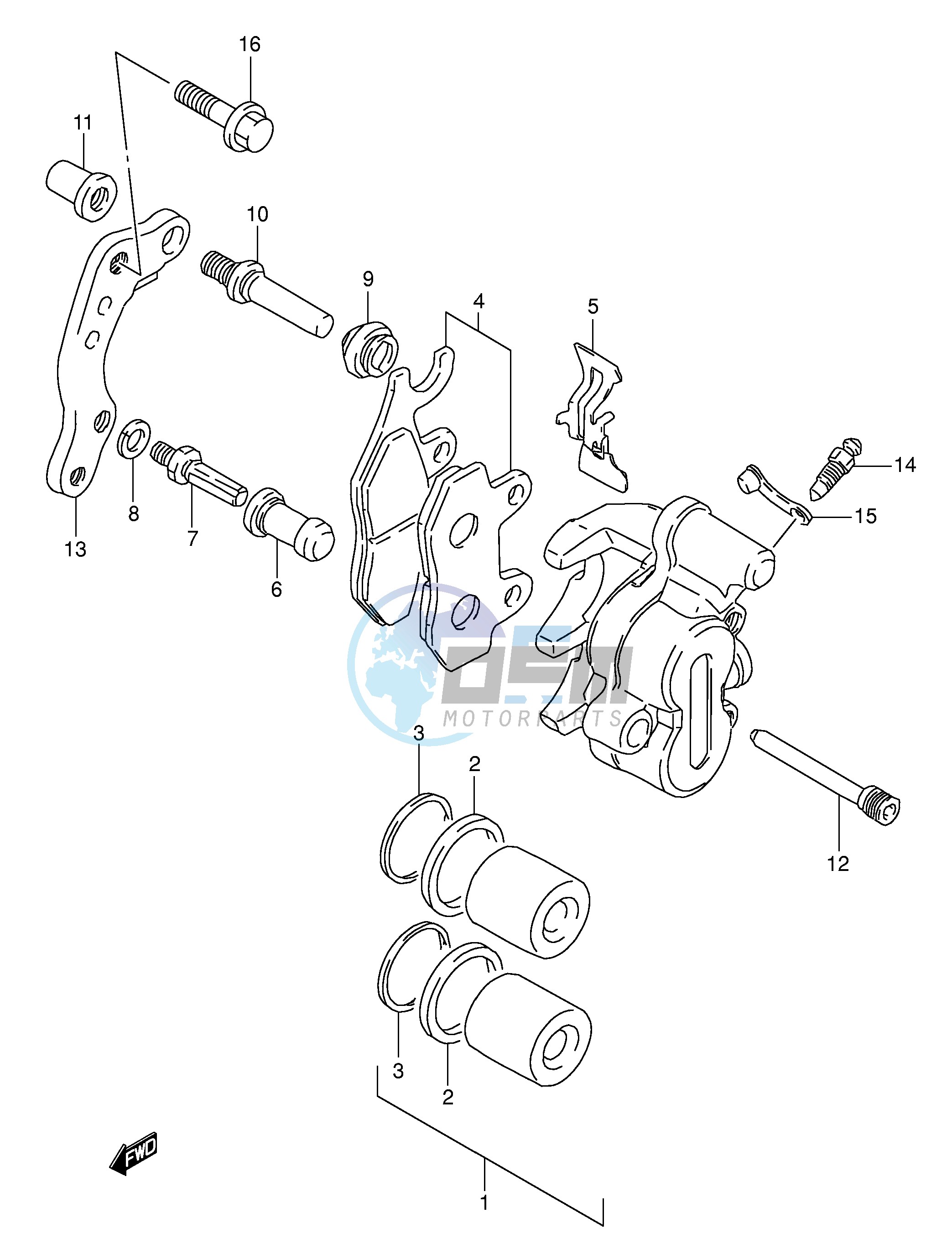 FRONT CALIPER (MODEL L M)