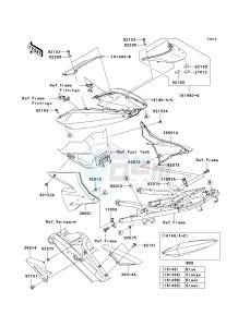 ZX 1000 M [NINJA ZX-10R] (C1) [NINJA ZX-10R] drawing SIDE COVERS_CHAIN COVER