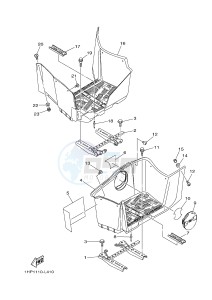 YFM550FWAD YFM5FGPB GRIZZLY 550 EPS (1HS3 1HS4) drawing STAND & FOOTREST