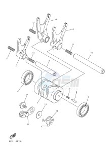 WR250F (2GB2 2GB3 2GB4 2GB4) drawing SHIFT CAM & FORK