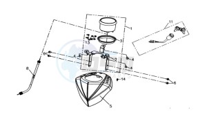 QUAD LANDER 300 drawing DASHBOARD / SPEEDOMETER CABLE / WIRING HARNASS