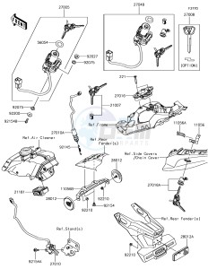 NINJA ZX-10R ZX1000SJF XX (EU ME A(FRICA) drawing Ignition Switch