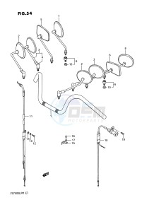 VS750GL (E1) INTRUDER drawing HANDLEBAR - CONTROL CABLE