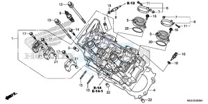 VFR1200FF VFR1200F UK - (E) drawing CYLINDER HEAD (FRONT)