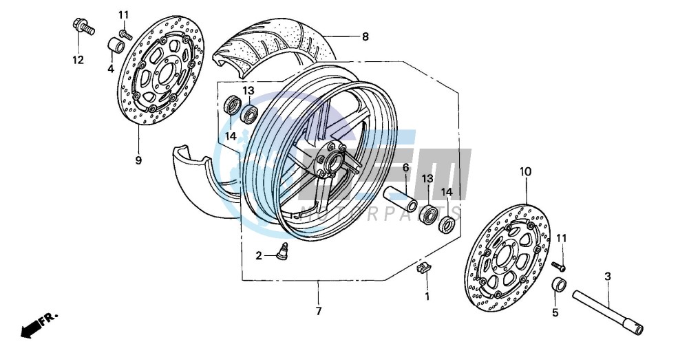 FRONT WHEEL (VTR1000SPY/1 )