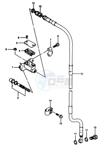 RM80 (T-V) drawing FRONT MASTER CYLINDER