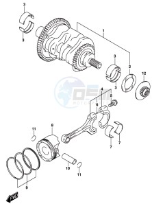 AN650 BURGMAN drawing CRANKCASE COVER